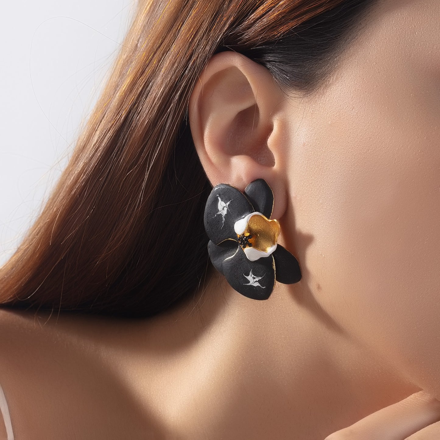 Orchid Flower Earrings