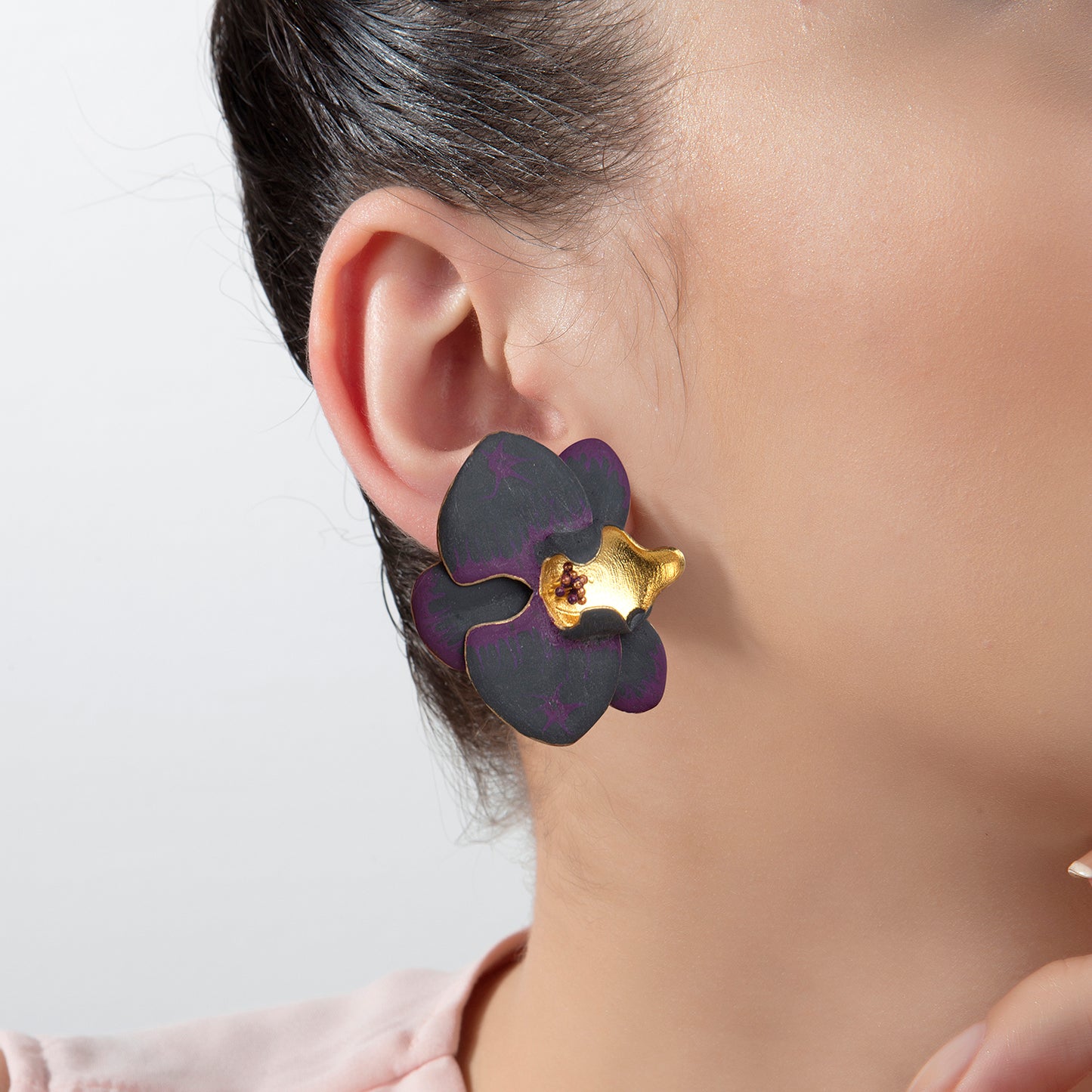 Orchid Flower Earrings
