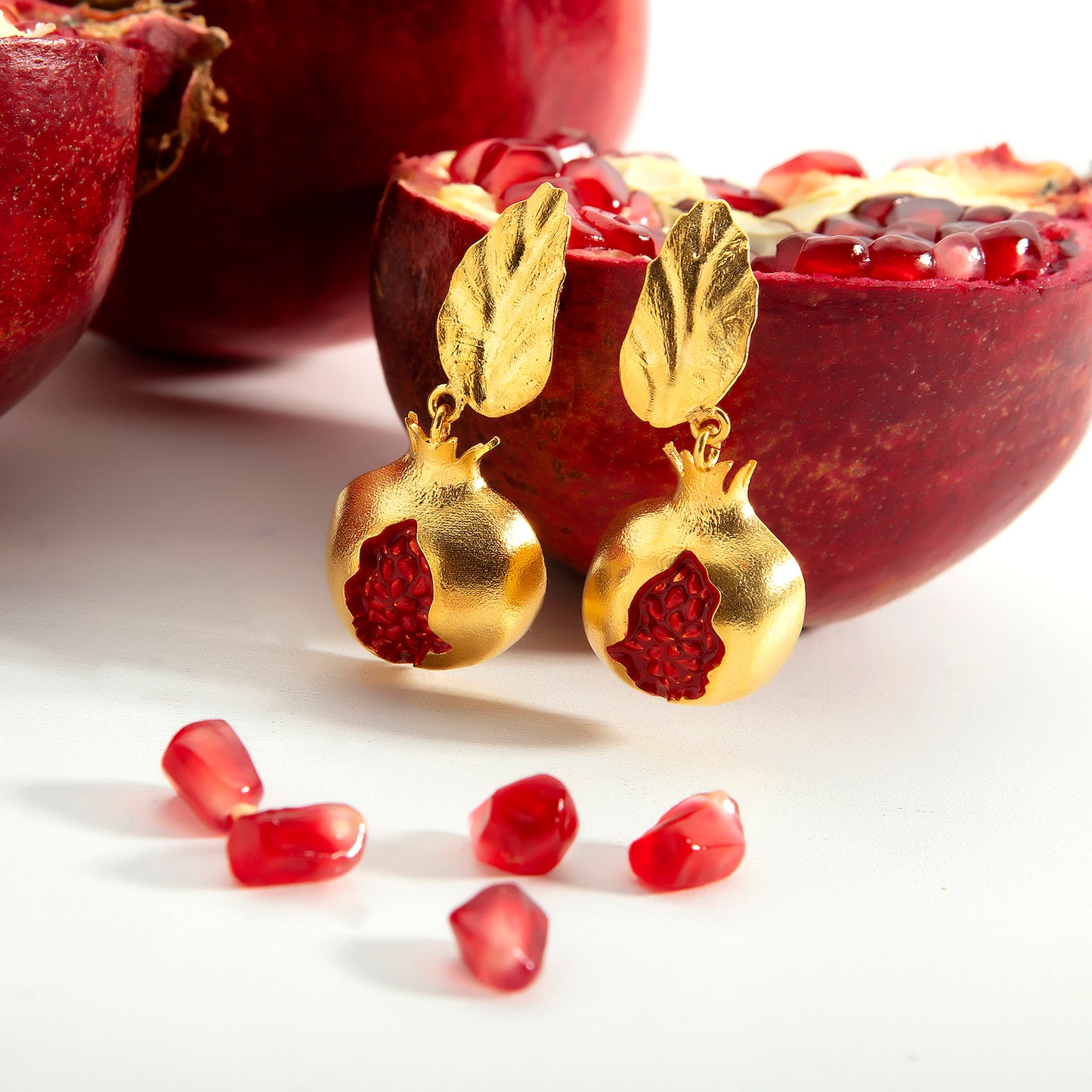 Sallantılı Pomegranate Küpe