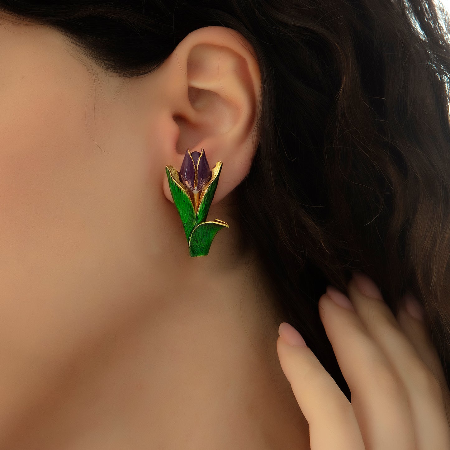Tulip Çiçek Küpe