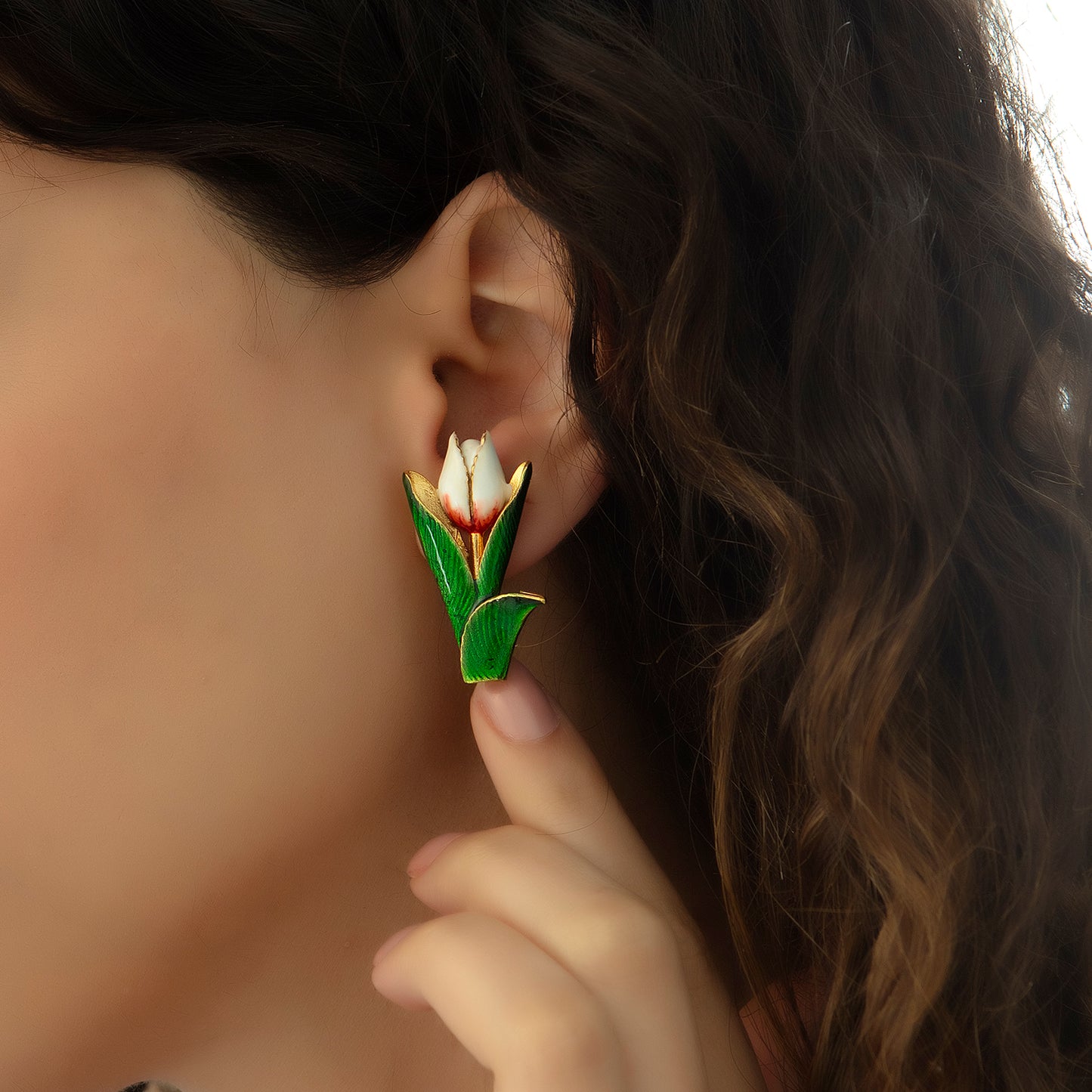 Tulip Çiçek Küpe