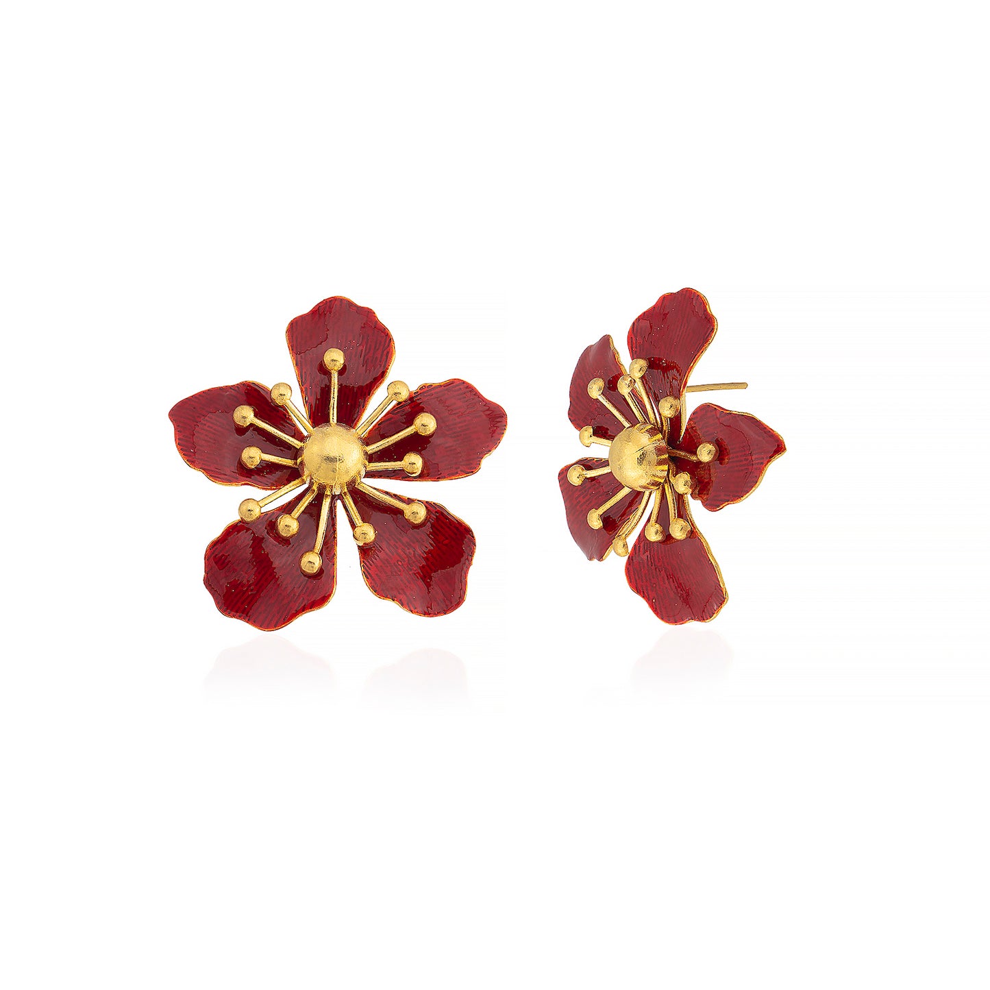 Magnolia Çiçek Küpe