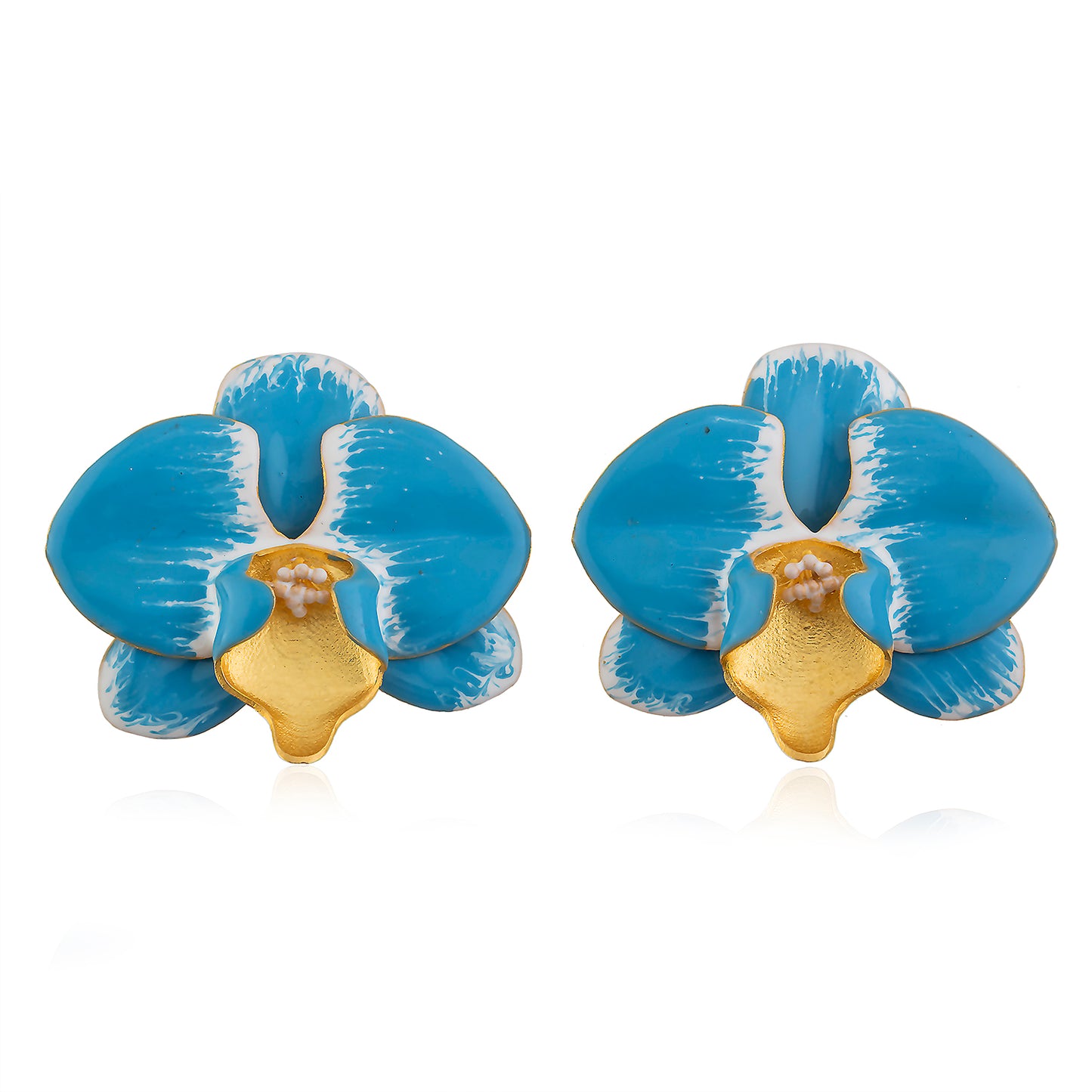 Orchid Flower Earrings