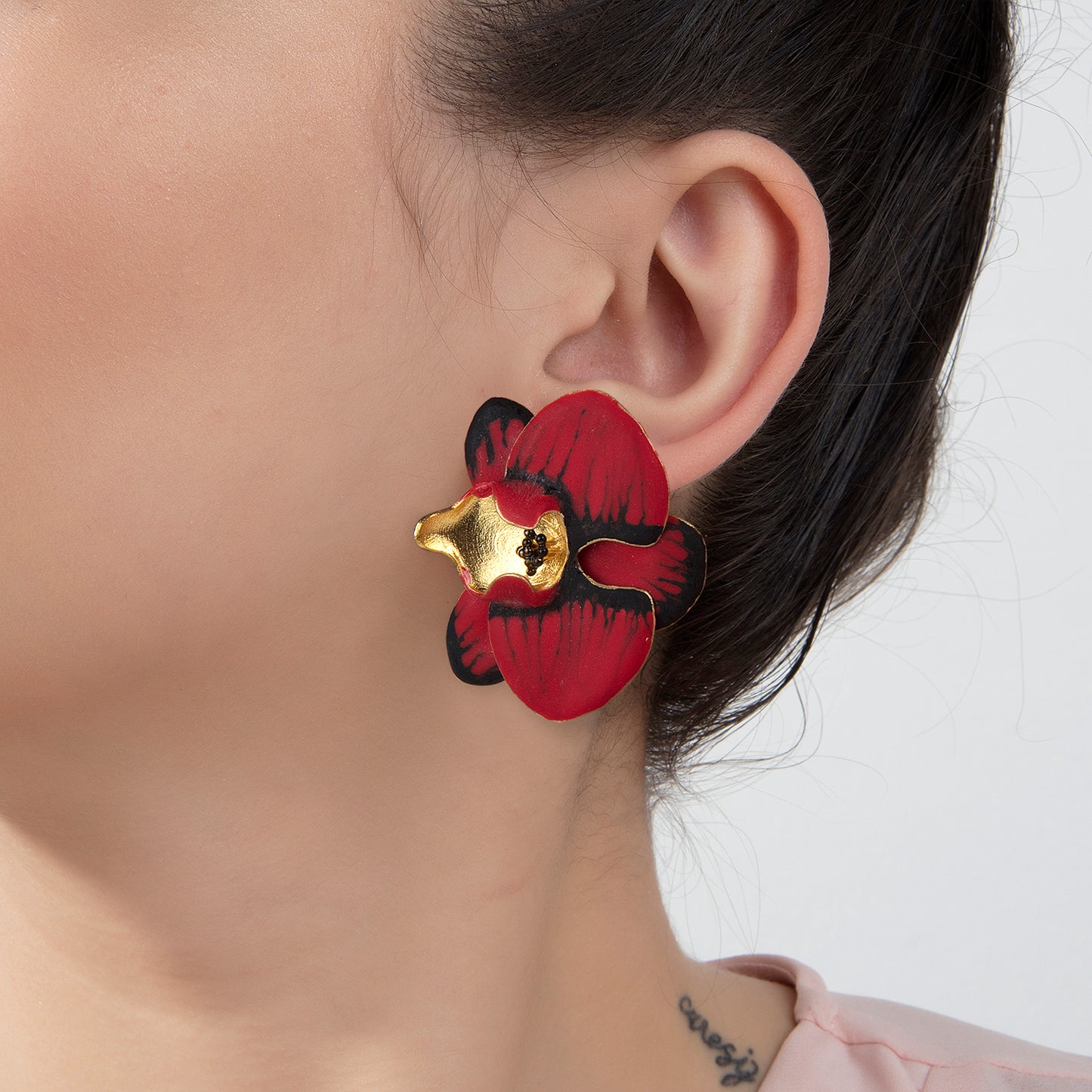 Orchid Flower Earrings