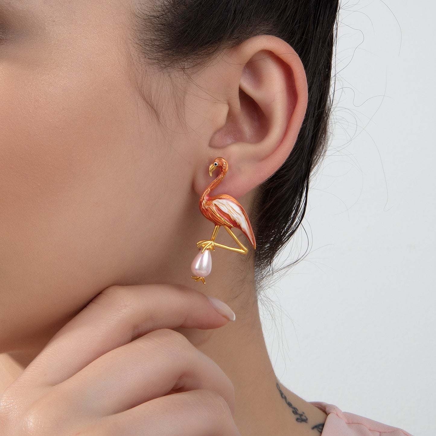 Flamingo Küpe
