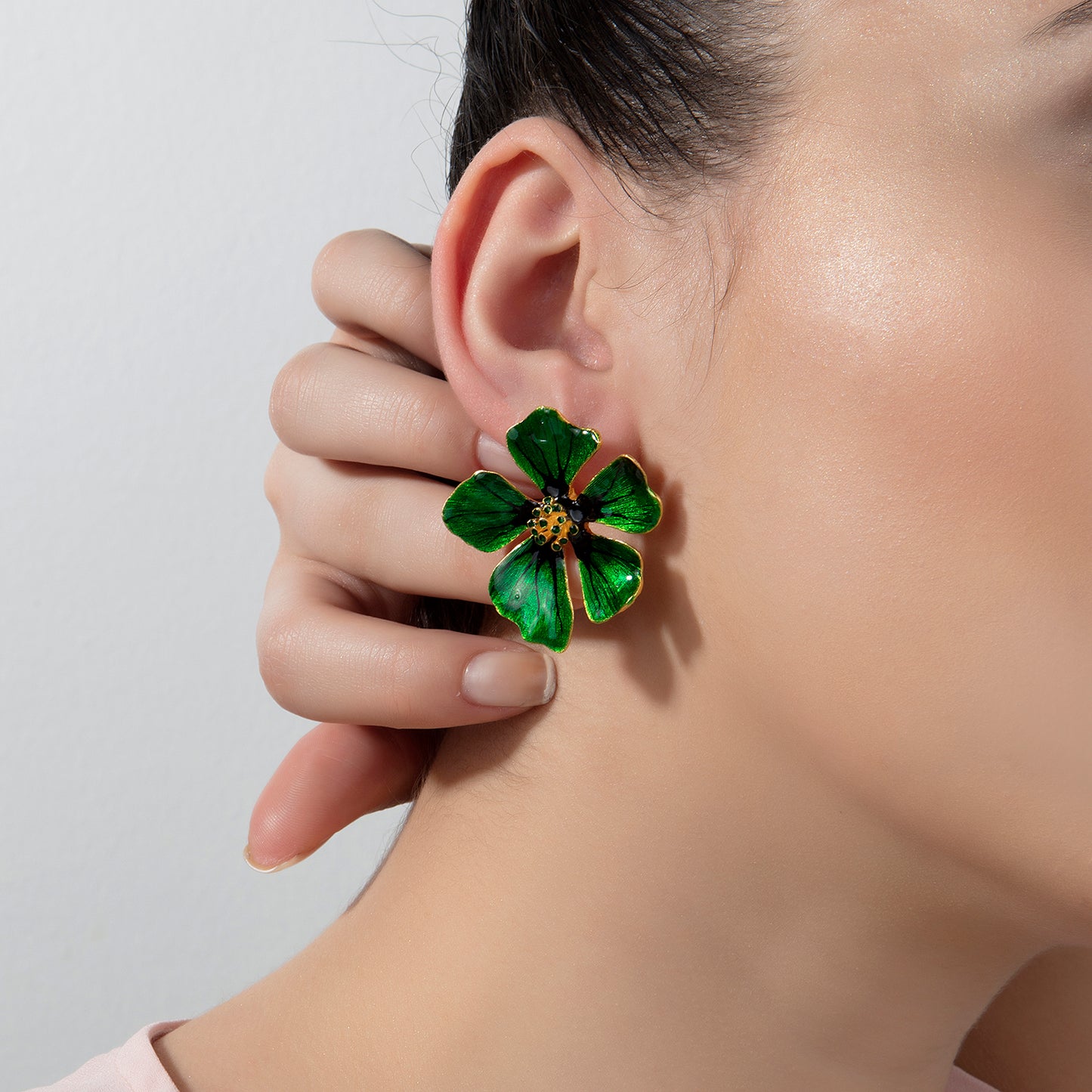 Wild Rose Flower Earrings