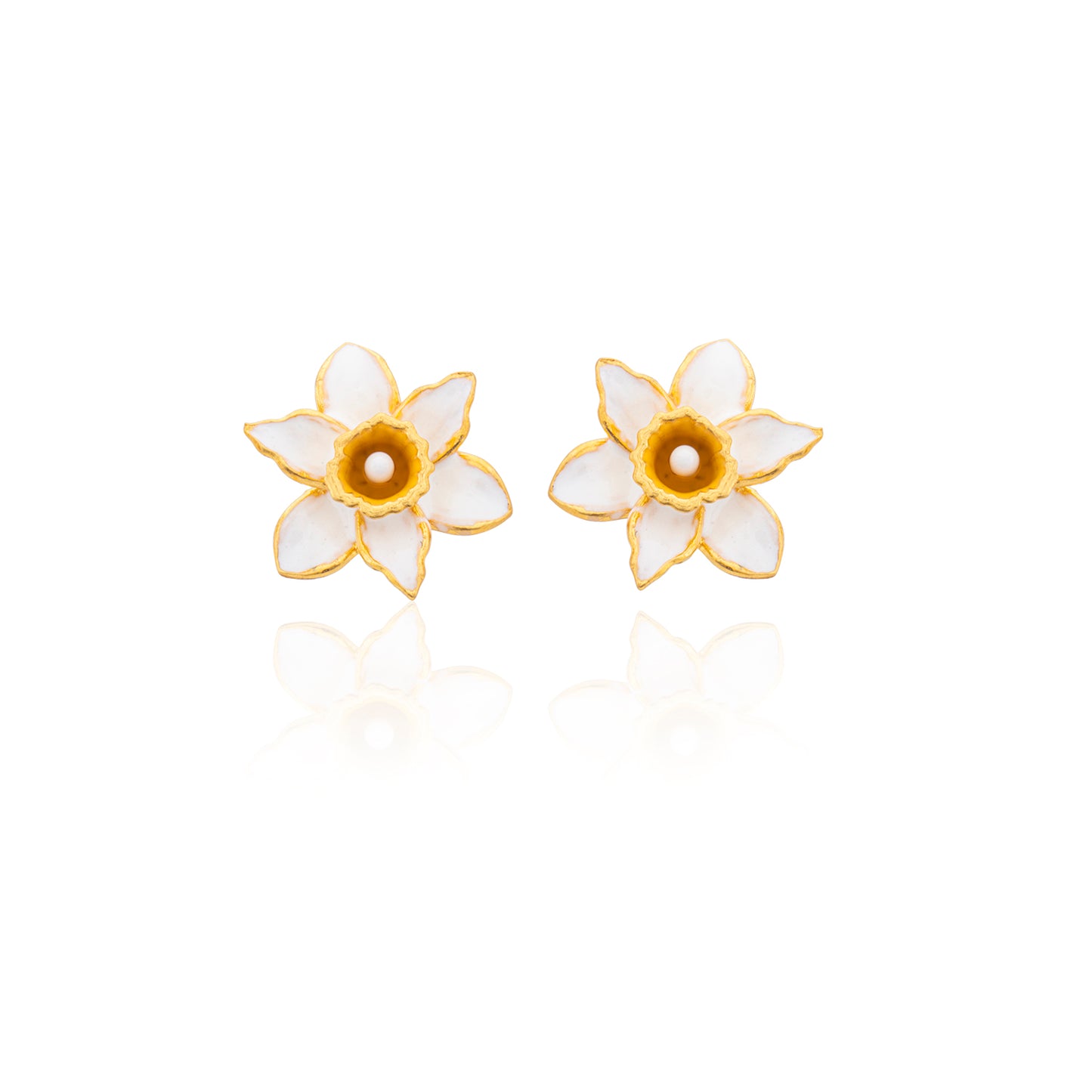 Daffodil Çiçek Küpe