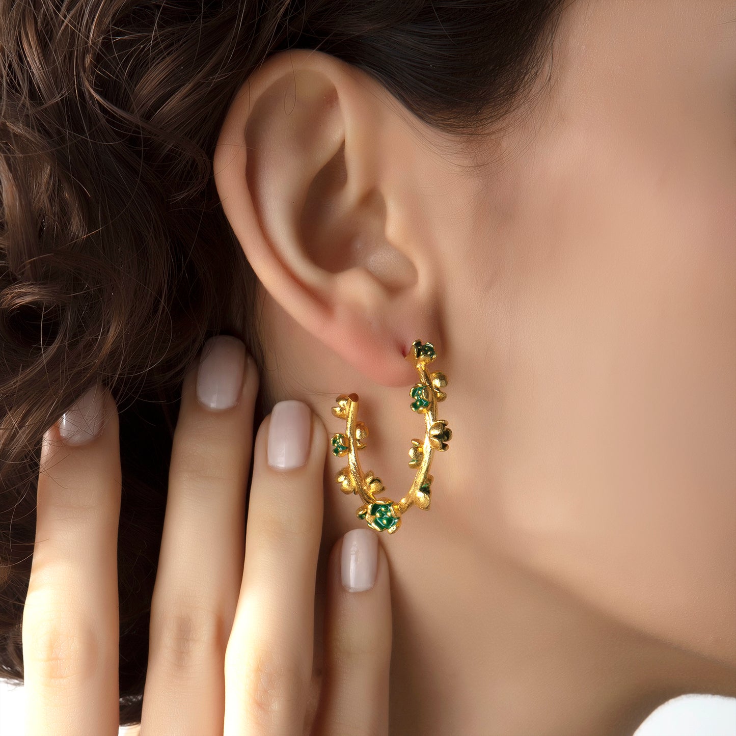 Flora Hoop Earrings