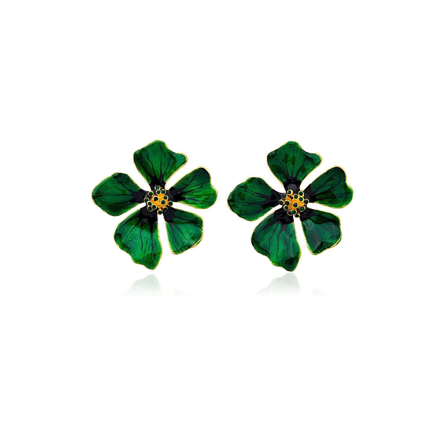 Wild Rose Flower Earrings