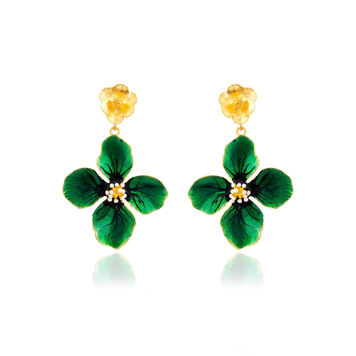 Dangling Clover Earrings