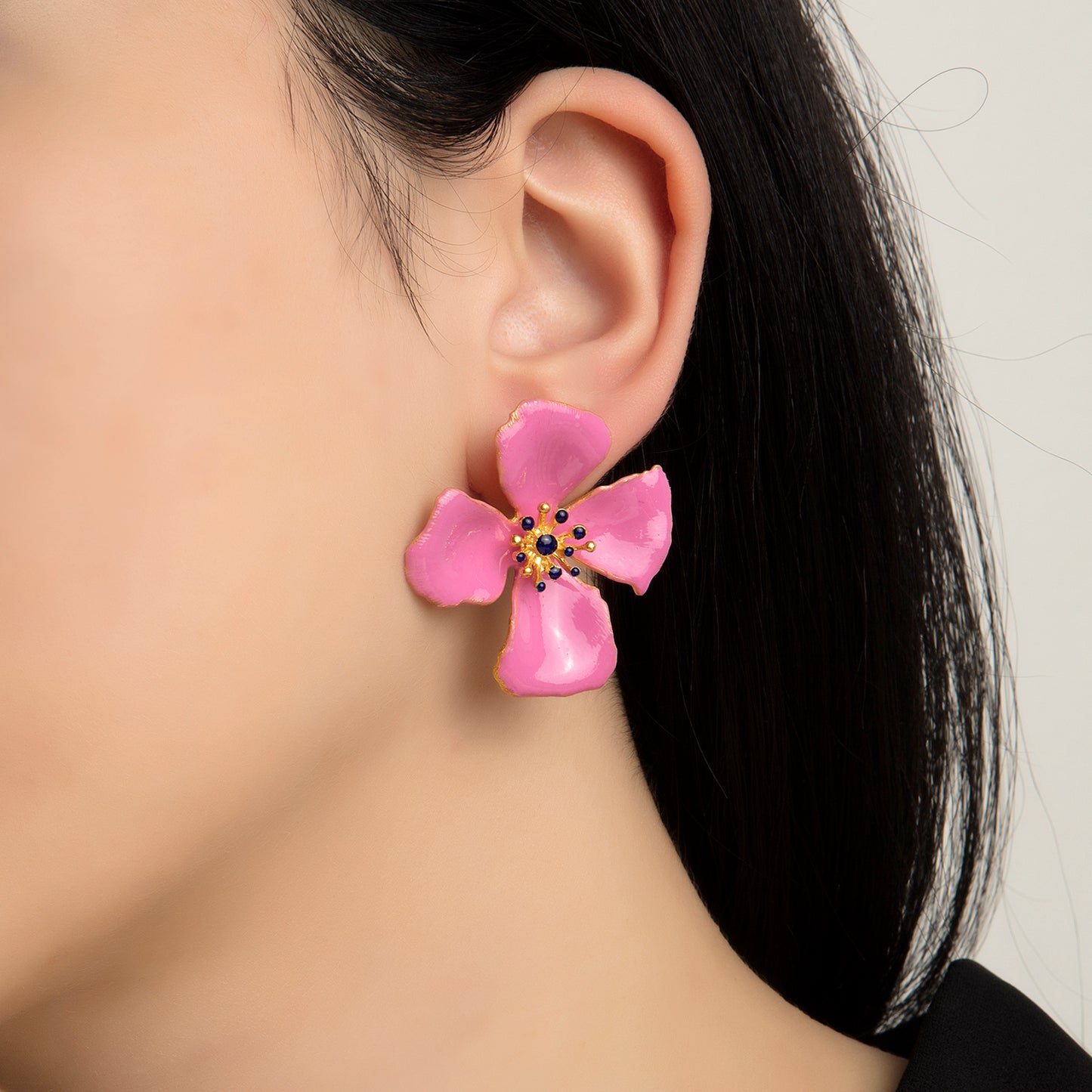 Hibiscus Flower Earrings