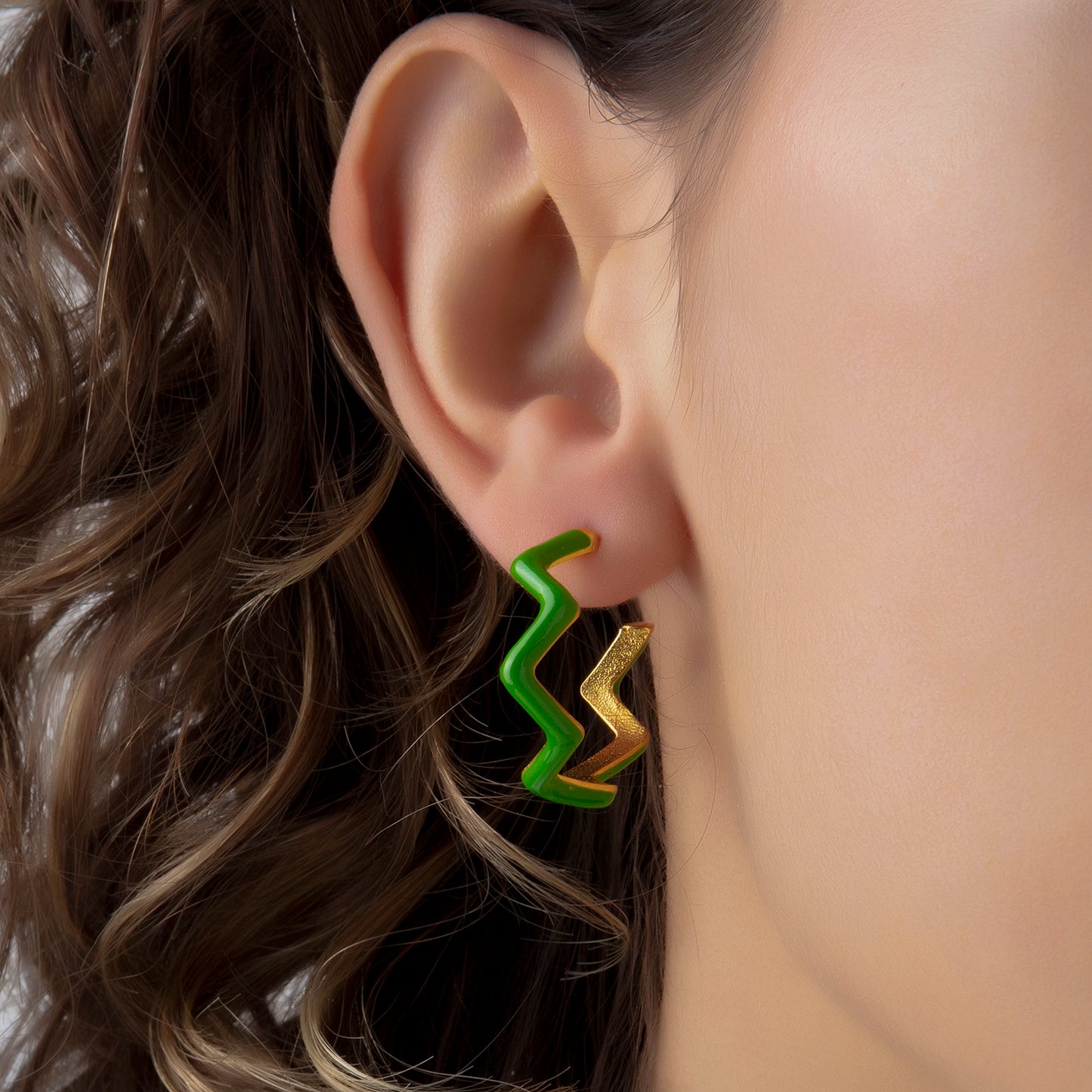 Zig Zag Halka Küpe