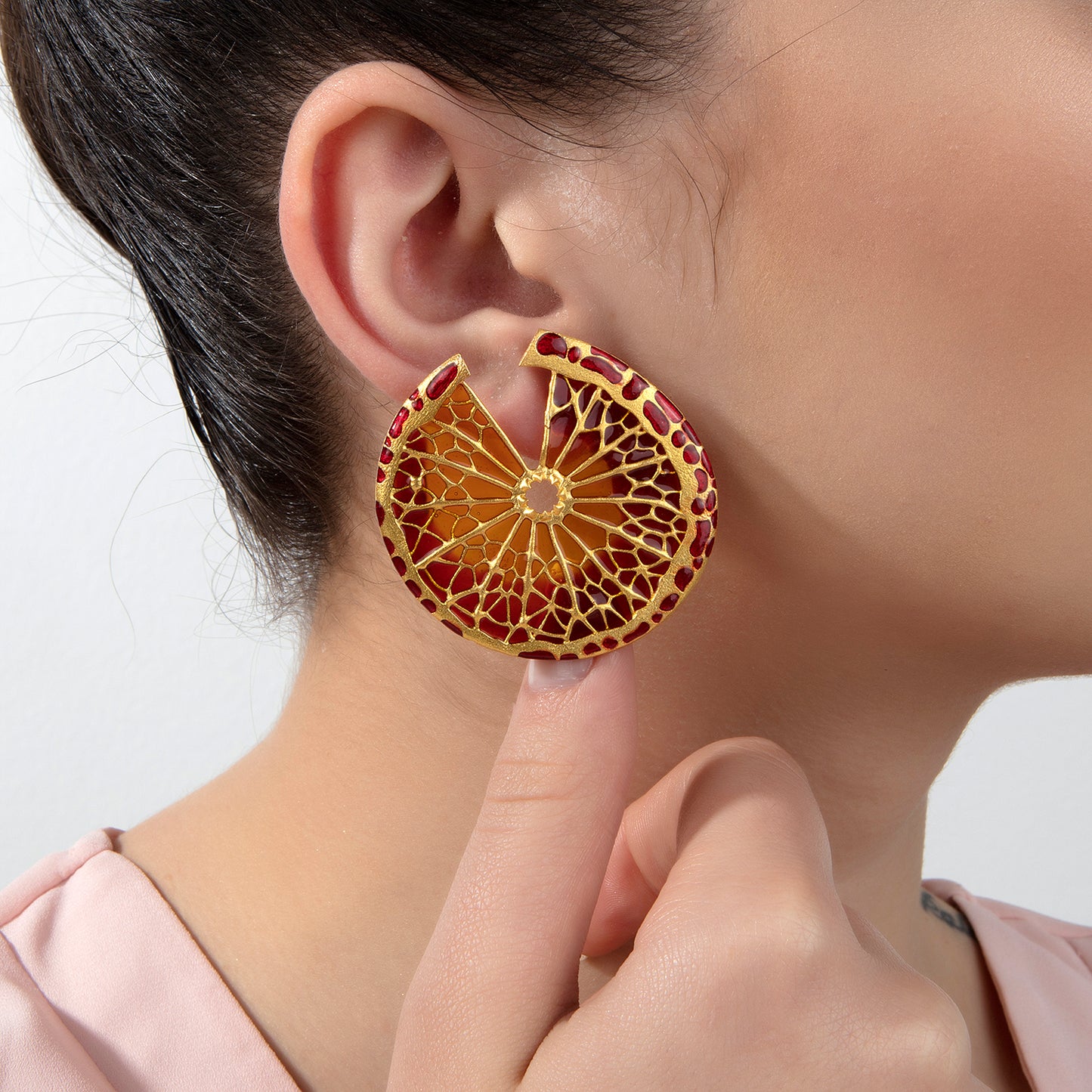 Orange Slice Earrings