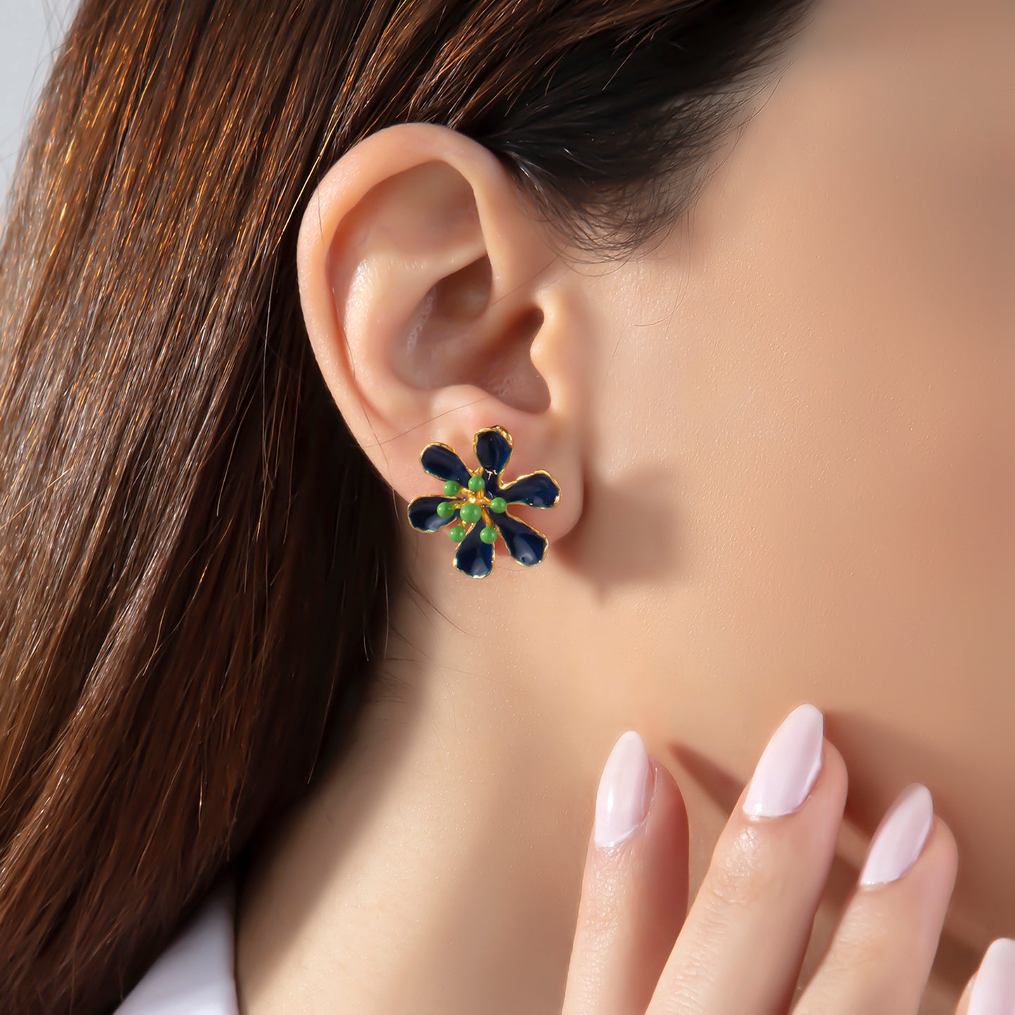 Scarlet Flower Earrings