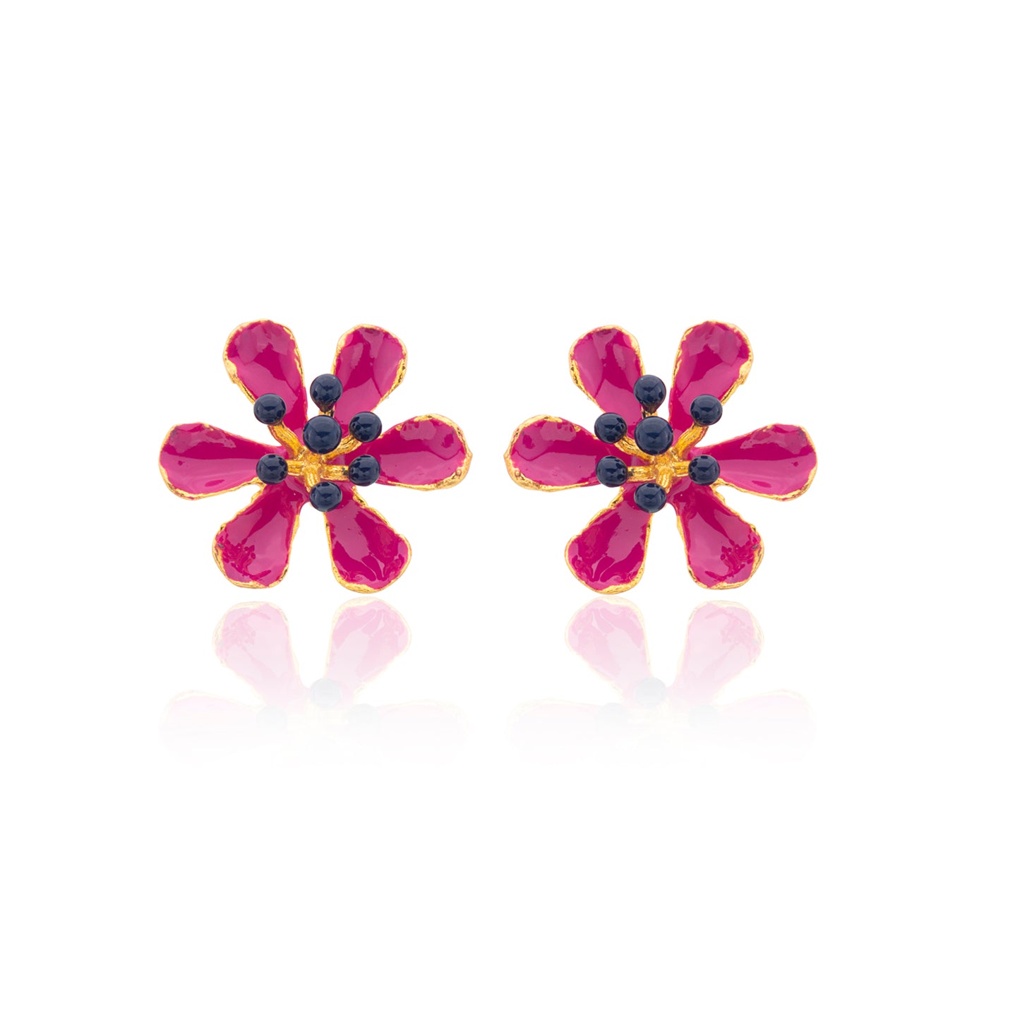 Scarlet Flower Earrings