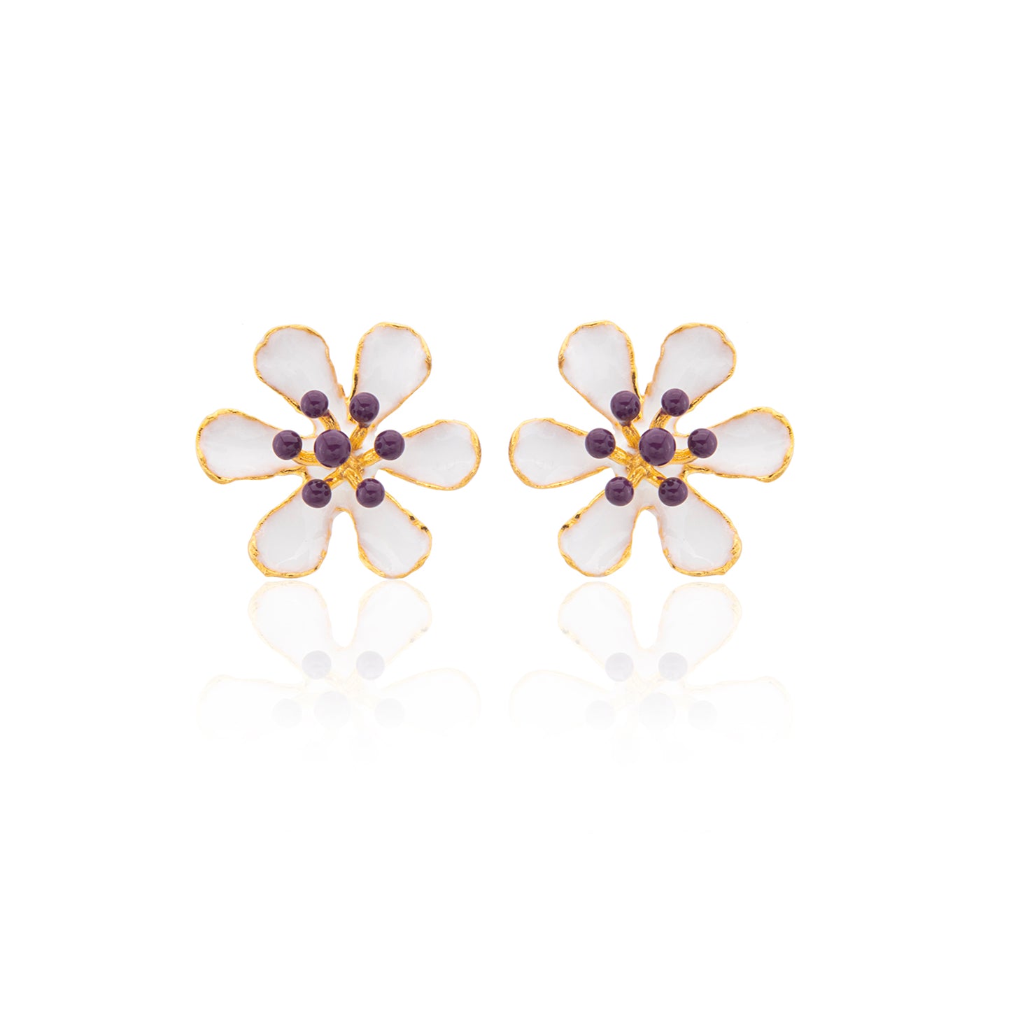 Scarlet Flower Earrings