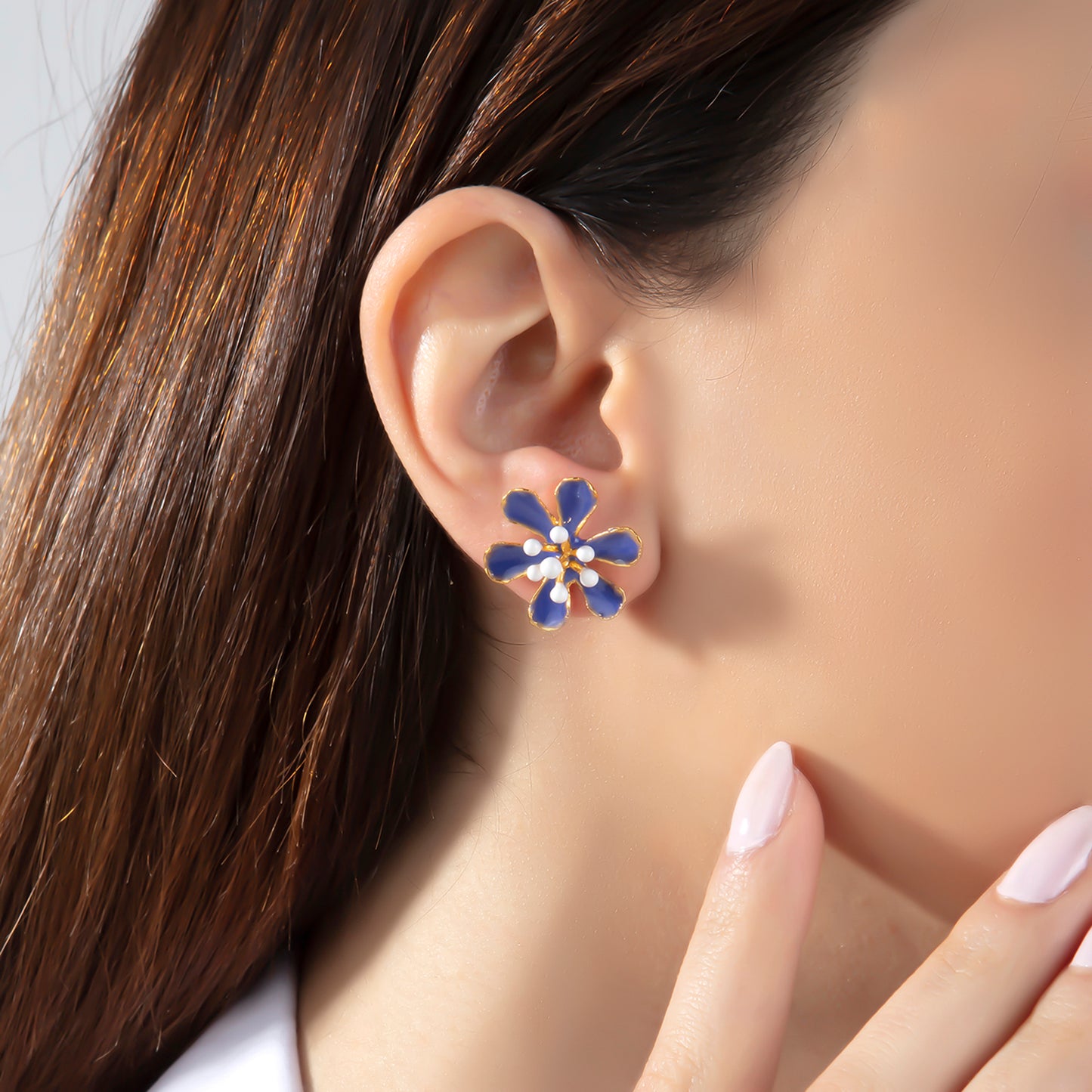 Scarlet Flower Earrings