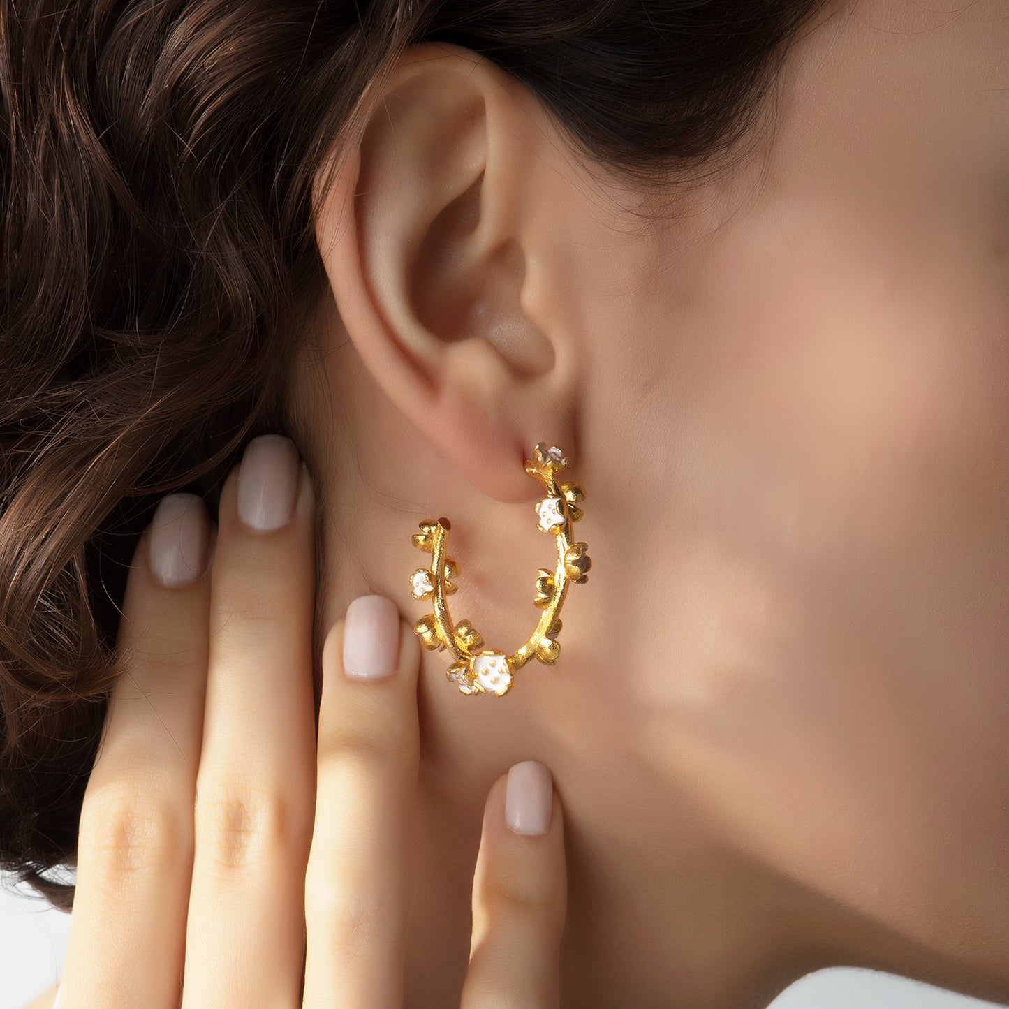 Flora Hoop Earrings