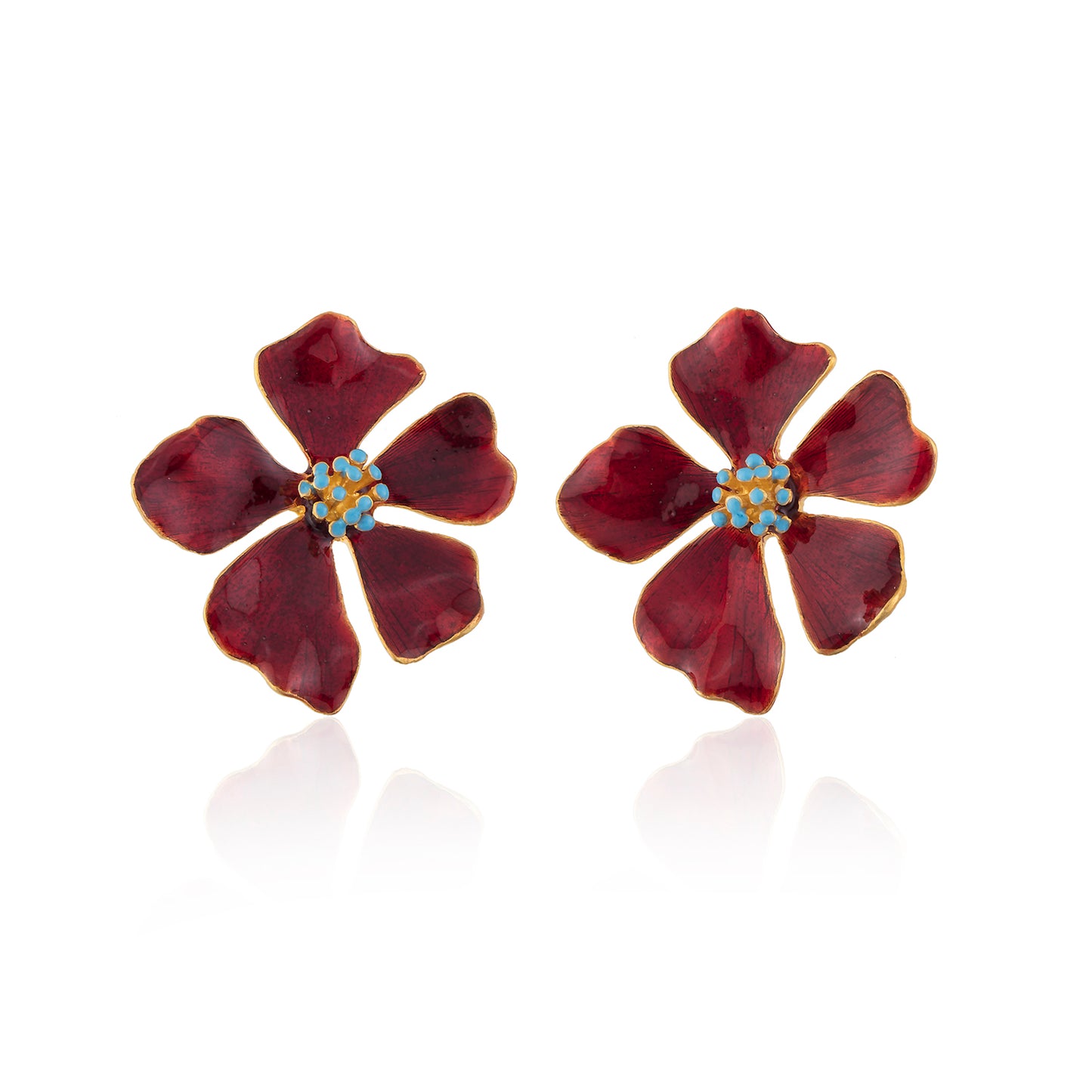 Wild Rose Flower Earrings
