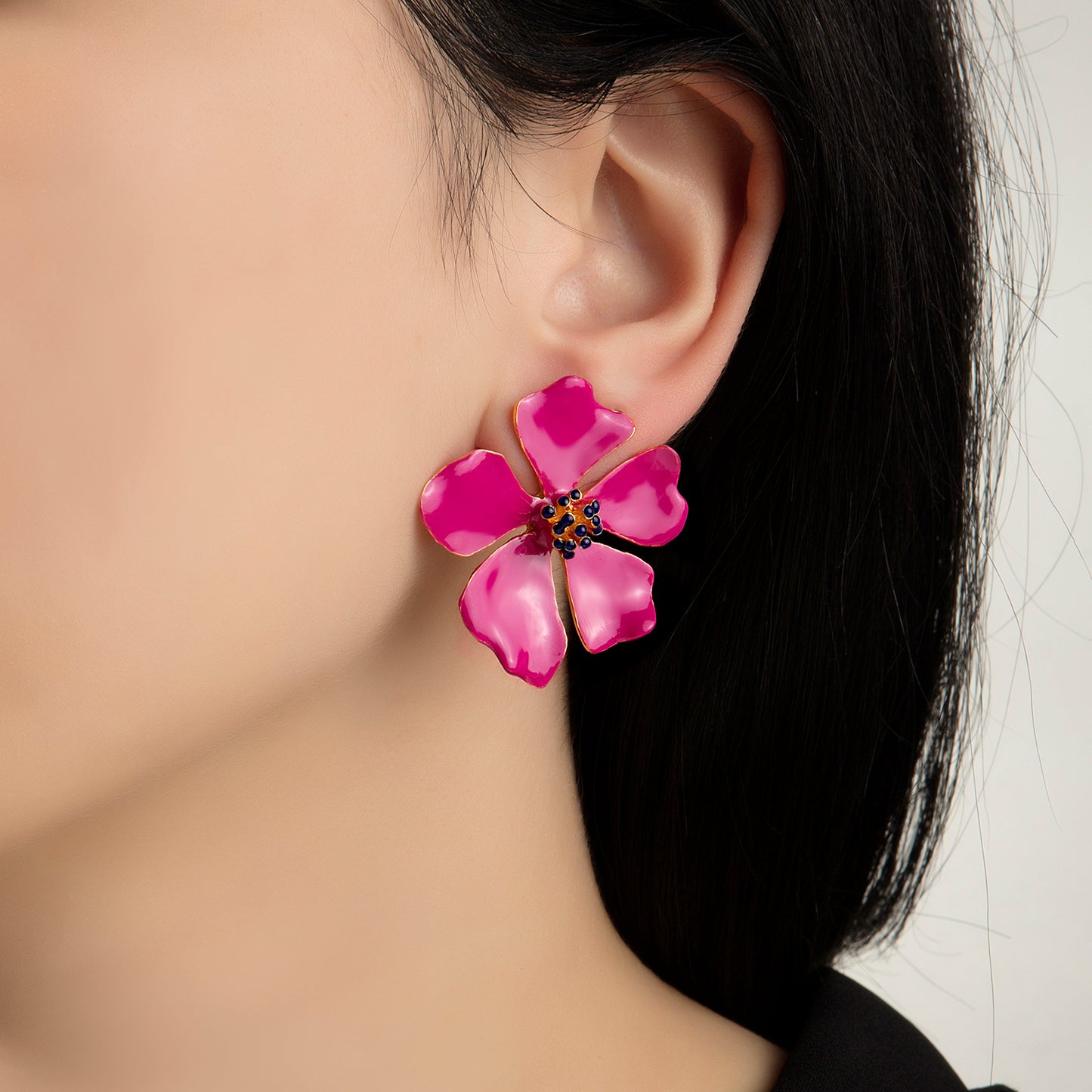 Wild Rose Flower Earrings