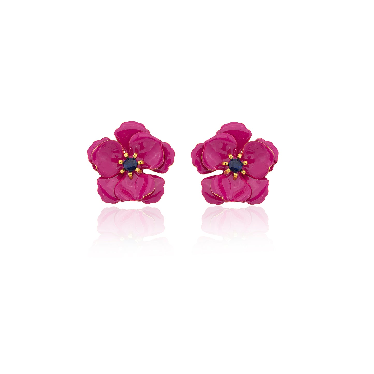 Viola Flower Earrings