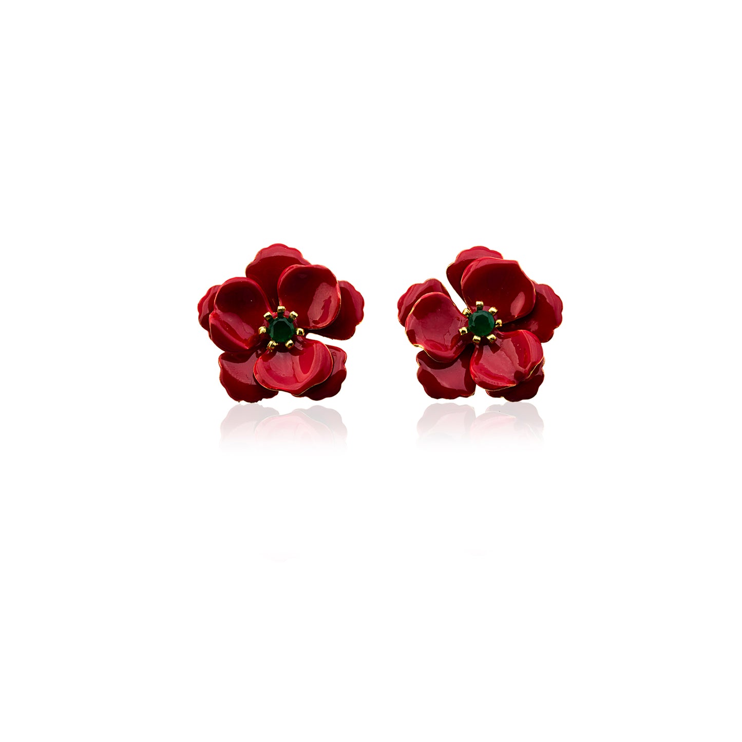 Viola Flower Earrings