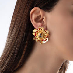 Antique Çiçek Küpe