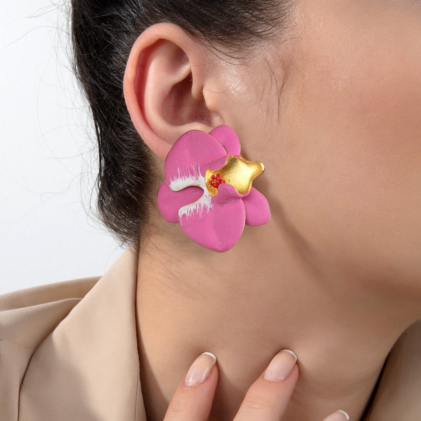 Orchid Çiçek Küpe