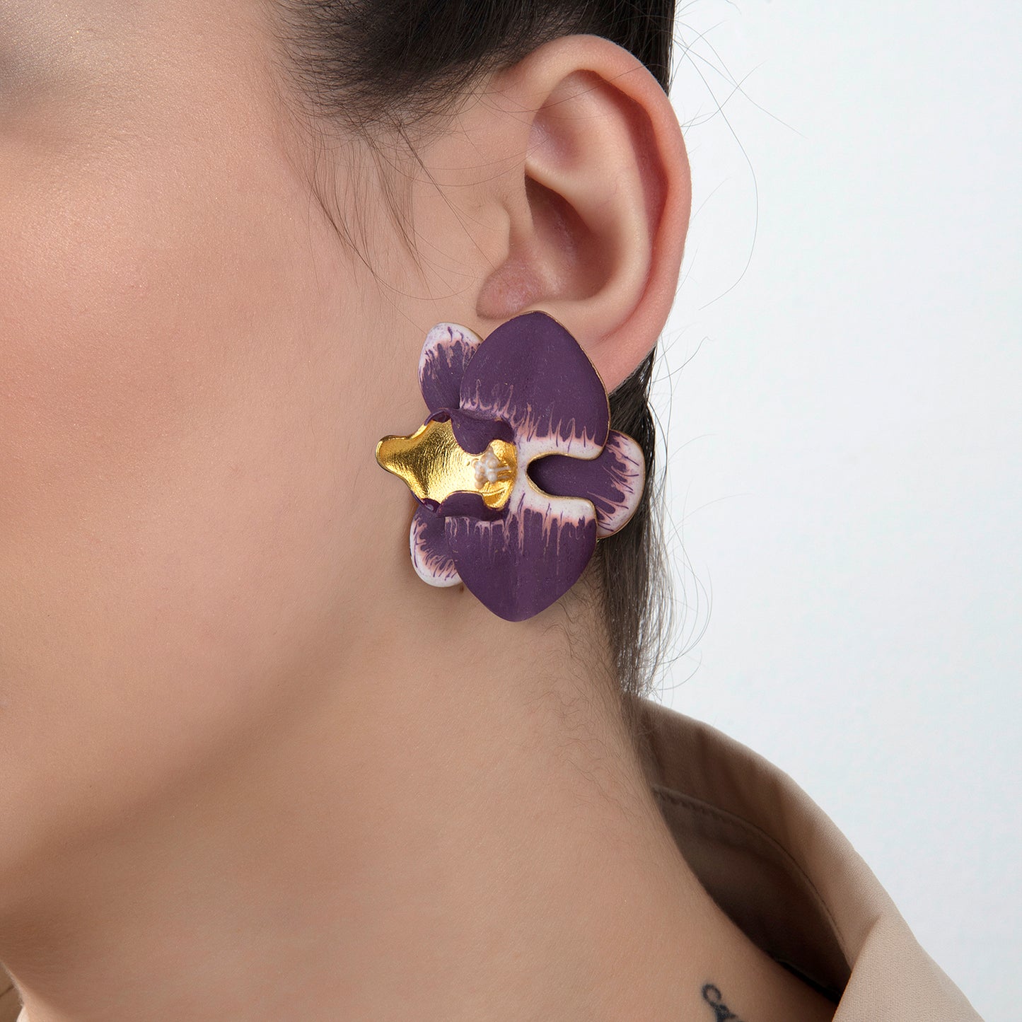 Orchid Çiçek Küpe