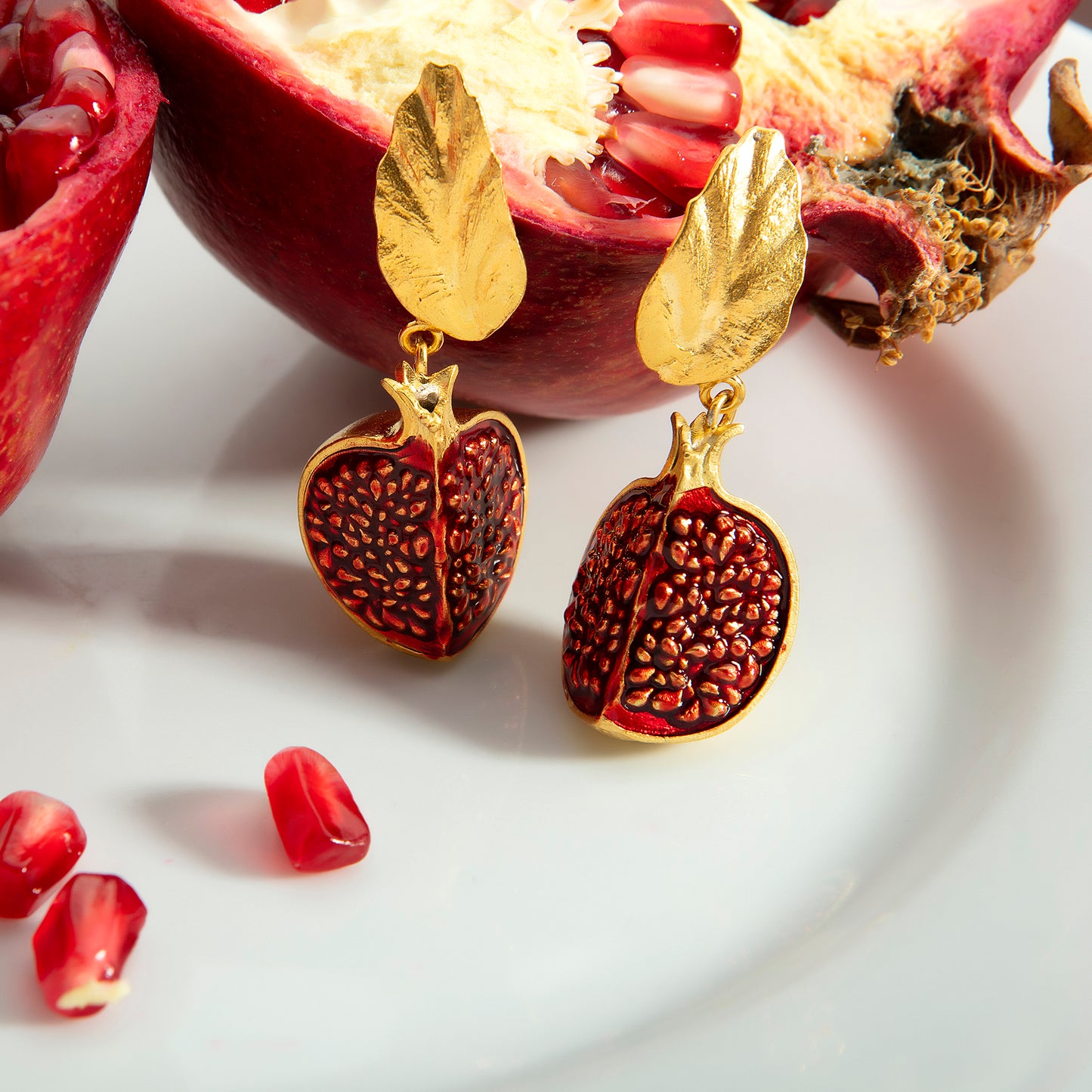 Pomegranate Slice Sallantılı Küpe
