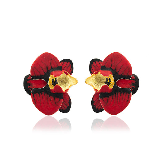 Orchid Çiçek Küpe