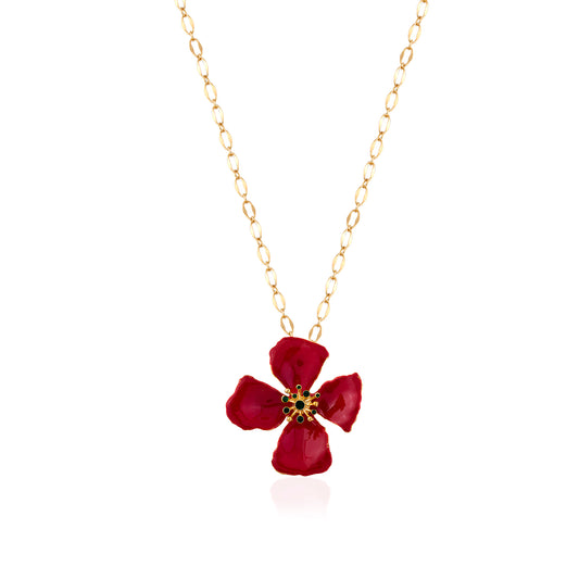 Hibiscus Çiçek Kolye