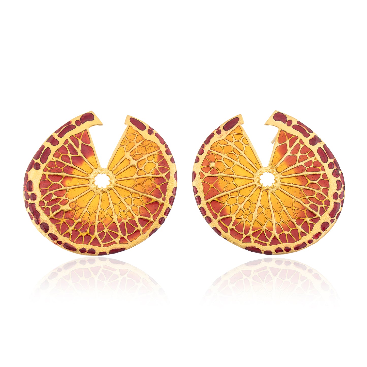 Orange Slice Küpe